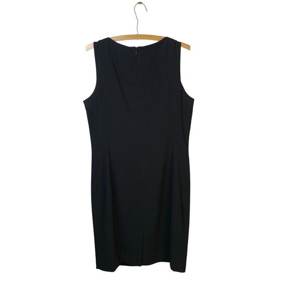 Liz Claibourne Classics Black Sleeveless Corp Core Sheath Dress - Size 14 - Picture 2 of 6